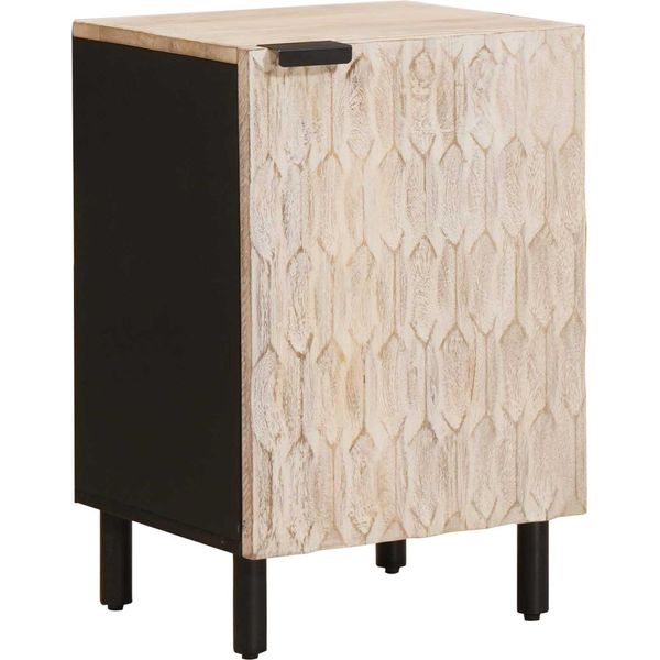 Syfax™ Mobile Da Bagno Bianco 38 X 33 X 58 Cm Legno Di Mango Massello-image