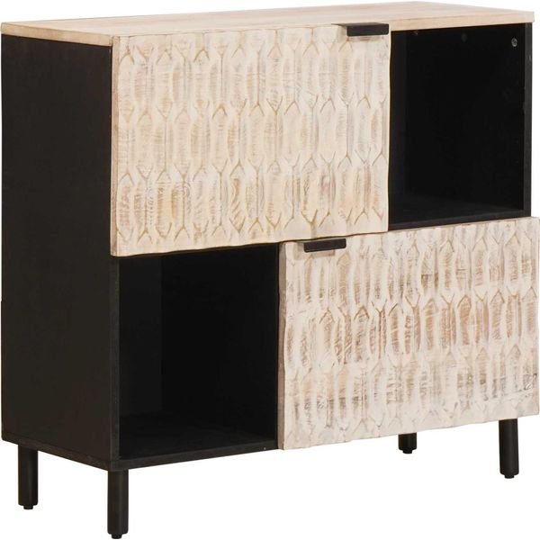 Syfax™ Credenza Con Porta Finitura Bianco Lavato 80 X 33 X 75 Cm-image