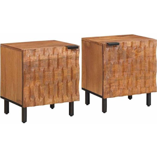 Syfax™ Armadio Da Notte 2 Pcs Marrone 40 X 33 X 46 Cm-image