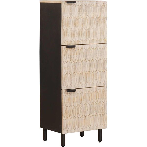 Syfax™ Credenza Con Porta Finitura Bianco Lavato 40 X 33 X 110 Cm-image