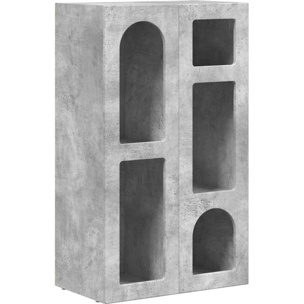 Syfax™ Credenza Grigio Cemento 59 X 35 X 100,5 Cm Legno Multistrato-image