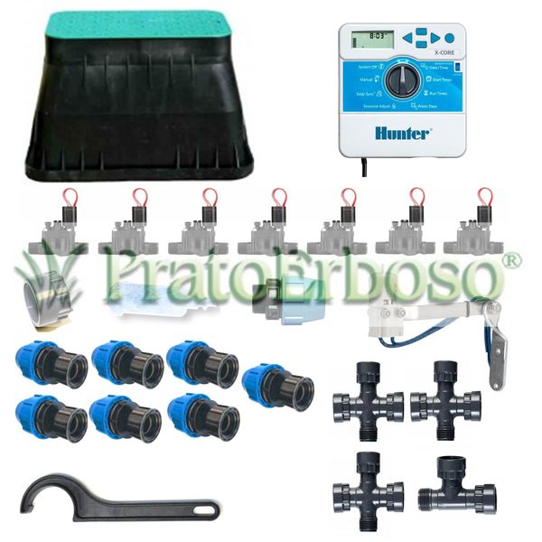 Kit Irrigazione Hunter A 7 Zone Con Programmatore Da Interno Xcore2-image