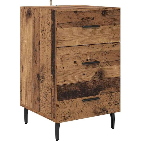 Syfax™ Armadio Da Notte Con Cassetto Legno Vecchio 40 X 40 X 66 Cm-image
