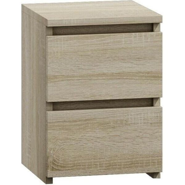Comodino "Milwa Ii"" Per La Camera Da Letto Con 2 Cassetti In Rovere Sonoma, 30 X 30 X 40 Cm"-image