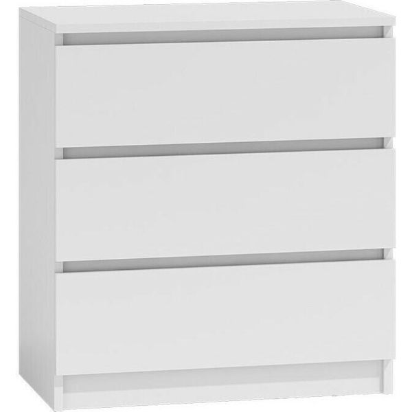 Cassettiera "Mirabell"" Per Camera Da Letto, Con 3 Cassetti In Bianco, 70 X 40 X 75 Cm"-image