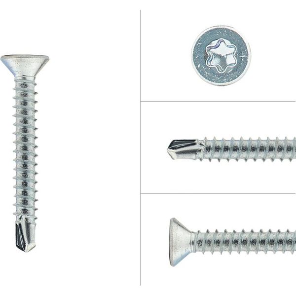 Viti Autoperforanti Con Punta Torx 4,2 X 32 Mm, Zincate - 250 Pezzi-image
