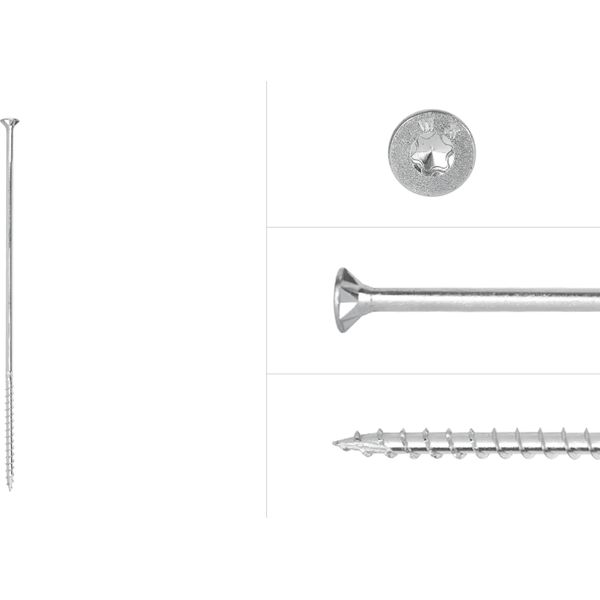 Viti Per Pannelli Truciolari Zincate 6 X 240 Mm Torx 30 Con Filettatura Parziale - Confezione Da 100 Viti-image