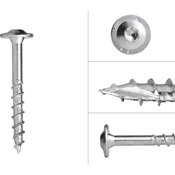Viti A Testa Bombata Zincate 10 X 80 Mm Torx 40 - Confezione Da 50 Pezzi-image