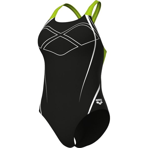 Arena Graphic Swim Pro Back Costume Da Bagno Donna, Colore:Nero, Taglia:42-image