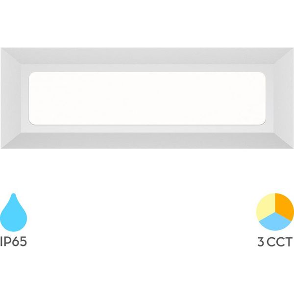 Lampada Da Parete Bianca A Led Diretta All'esterno IP65 - 3W 3In1 Temperatura Colore Illuminazione Di Gradini E Scale Illuminazione Di Gradini Per Esterni Illuminazione Di Pareti-image