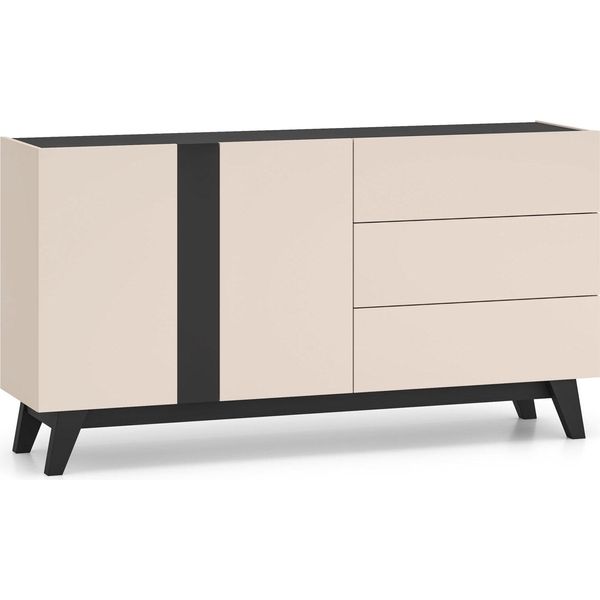 Cassettiera Freshion Nero Cashmere Larghezza Selezionabile,160Cm-image