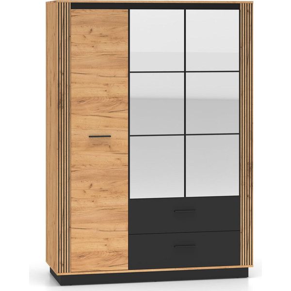 Armadio Urso Armadio Camera Da Letto Finitura Oro Artigianale Ghianda Nero Selezionabile-image