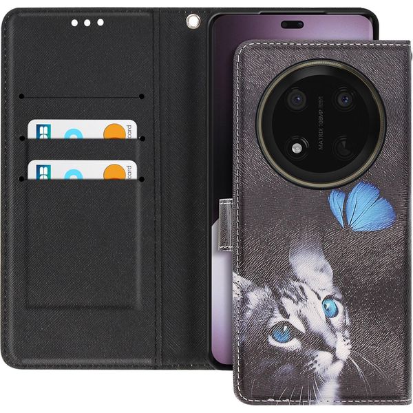 Avizar, Custodia Flip Per Honor Magic 7 Lite Stile Portafoglio, Nero-image