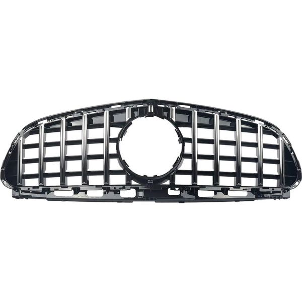 Griglia Paraurti A Molla Stile Gtr - Per Mercedes W212 Classe E Berlina (2014-2016) - Chroom + Nero - Accessori Auto-image