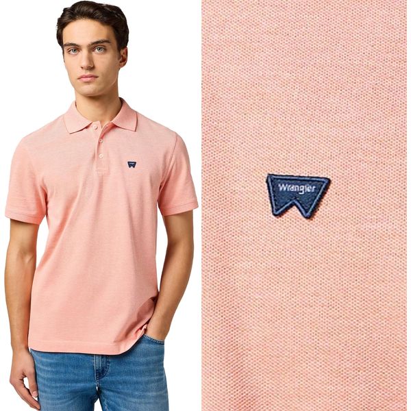Wrangler Herren, Poloshirt Refined Polo Shirt, M, Orange, Poloshirt, Herren,-image