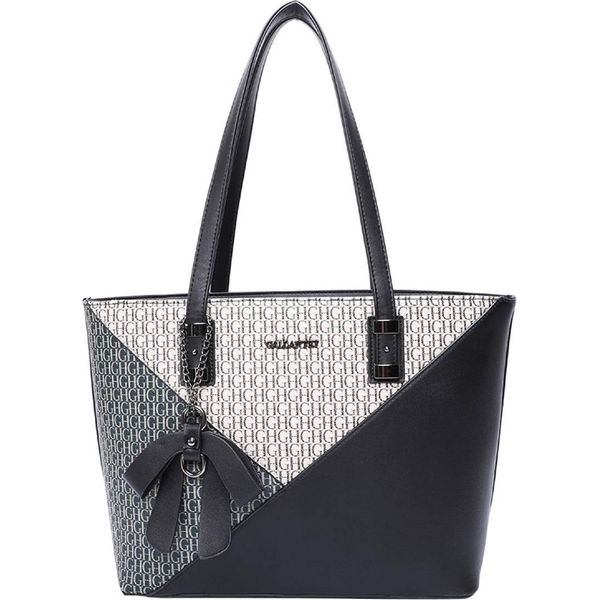 Gallantry, Borsa Tote Da Donna Con Motivo A Fiocco Decorativo, Nero-image