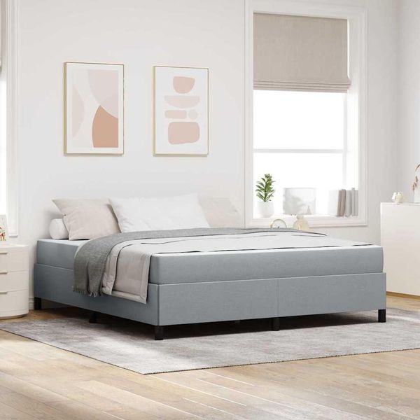Maison Exclusive - Letto Boxspring Grigio Chiaro 180 X 200 Cm Tessuto-image