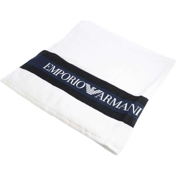 Emporio Armani - Asciugamano, Tessuto, Logo GT8735 (Taglia Unica) (Bianco)-image