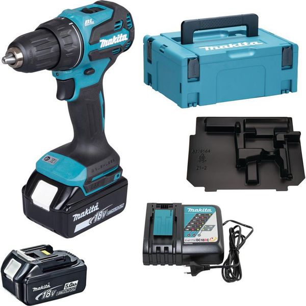 Makita DDF490RTJ Trapano A Percussione A Batteria 50/27 Nm Bl 18V Li-Ion Lxt-image