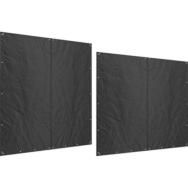 Fortuna Lai Set Di 2 Coperture Per Scaffale Porta Legna Da Ardere, 174 Cm, Impermeabile 600D Oxford, Protezione Uv, Copertura Per Scaffale Porta Legna Da Ardere, Per Scaffale Porta Legna Da Ardere 176B X 163/175H Cm, Nero-image