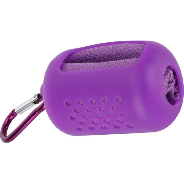 Asciugamano Da Palestra Portatile In Microfibra Ad Asciugatura Rapida, Ultra Morbido E Compatto, Per Spiaggia, Escursionismo, Yoga, Viaggi, Sport, Zaino Viola-image