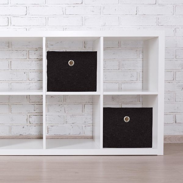 Storage Boxes Set Of 2 - Multi-Color Fabric Organizers-image