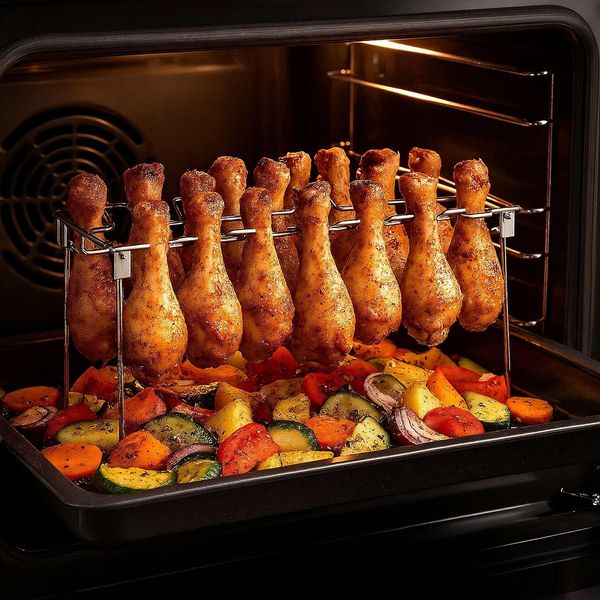 Griglia Per Cosce Di Pollo Per Barbecue E Forno, Set Da 2-image