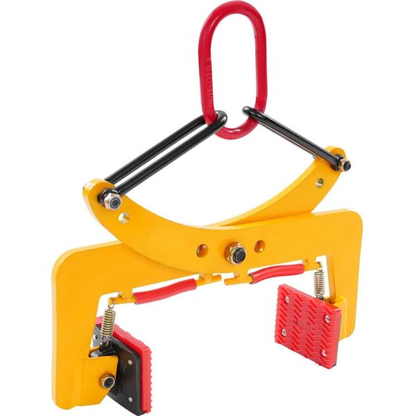 Sollevatore Per Pietre E Lastre – Morsetto Manuale E Sospeso – Apertura 8–30 Cm – Capacità Di Carico 200 Kg – Acciaio Al Manganese Q355 Con Gomma – Lunghezza Impugnatura 45,5 Cm – Giallo-image