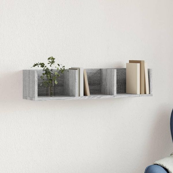 Maison Exclusive - Armadio A Muro Grigio Rovere Sonoma 75X18X16,5 Cm Materiale Ligneo-image