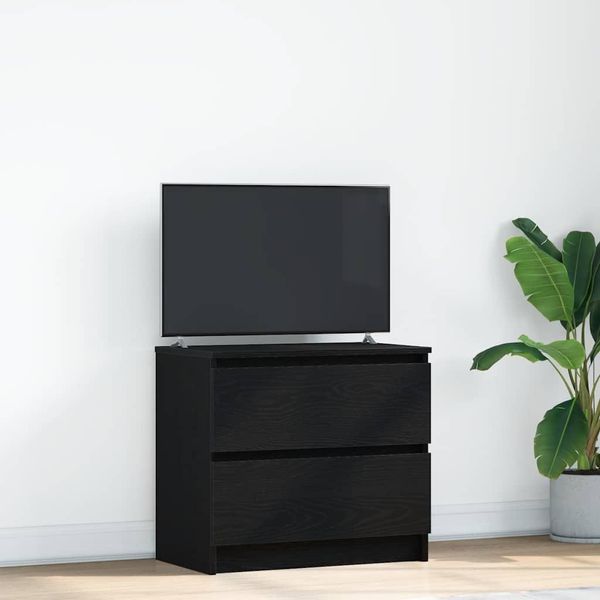 Maison Exclusive - Mobile Tv Nero 60X35X54 Cm Materiale Ligneo-image