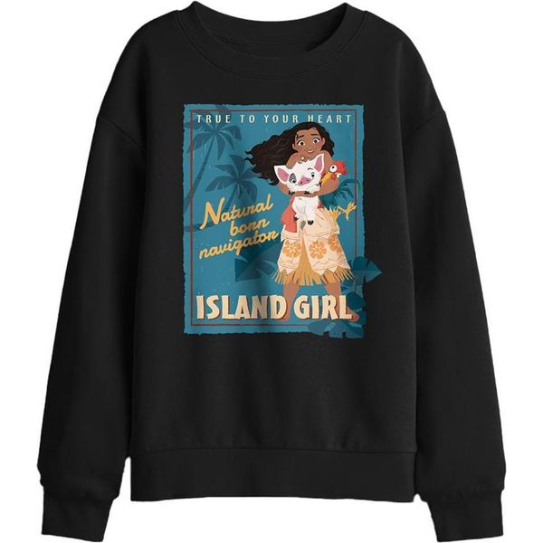 Moana - Felpa "Island Girl"" Per Bambini TV29376 (128) (Nero)"-image