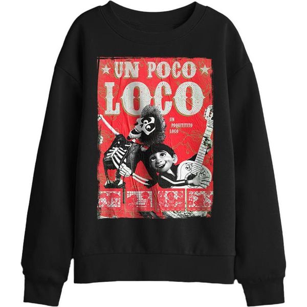 Coco - Felpa "Un Poco Loco"" Per Bambini TV29635 (128) (Nero)"-image