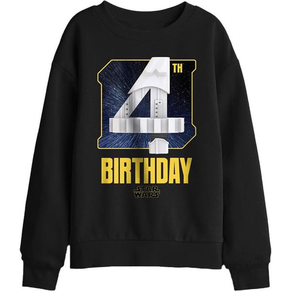Star Wars - Felpa Per Bambini, 4° Compleanno TV29661 (152-158) (Nero)-image