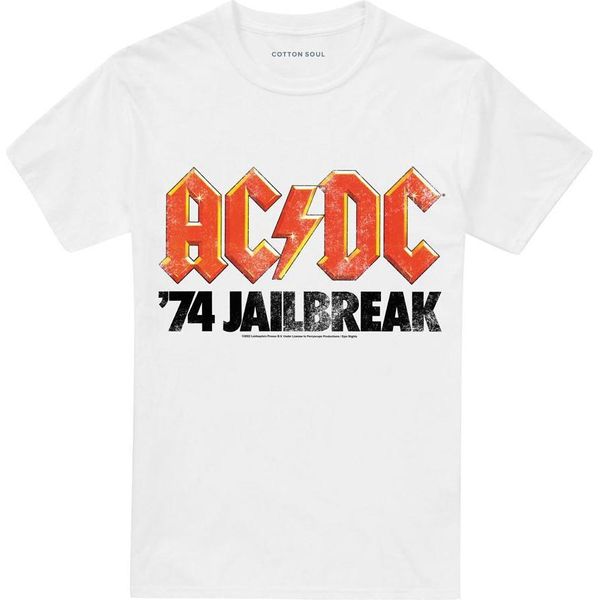 Acdc - Maglietta "Jailbreak"" Per Uomo/Donna Unisex TV29739 (4XL) (Bianco)"-image