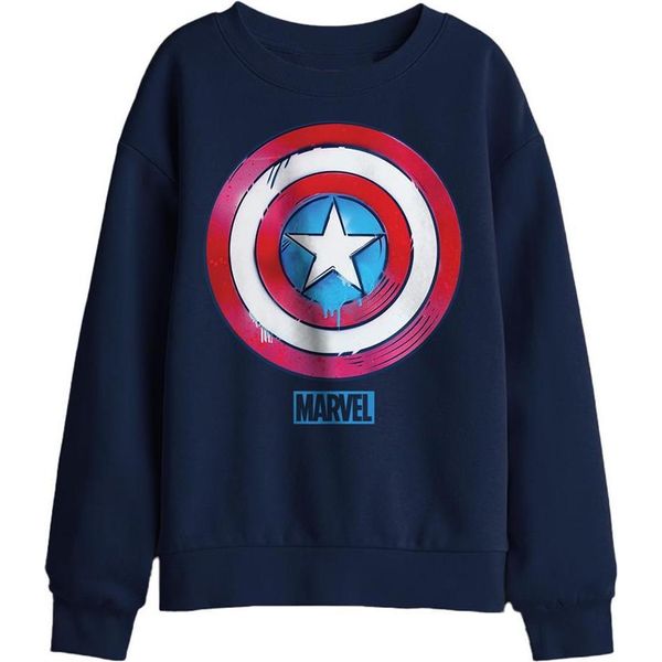 Captain America - Felpa Per Bambini TV29726 (152-158) (Marine)-image