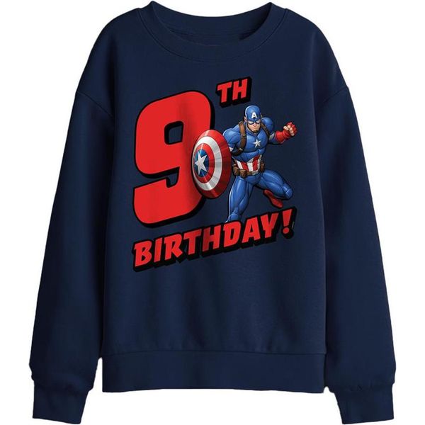 Captain America - Felpa Per Bambini, 9 Anni TV29631 (152-158) (Marine)-image