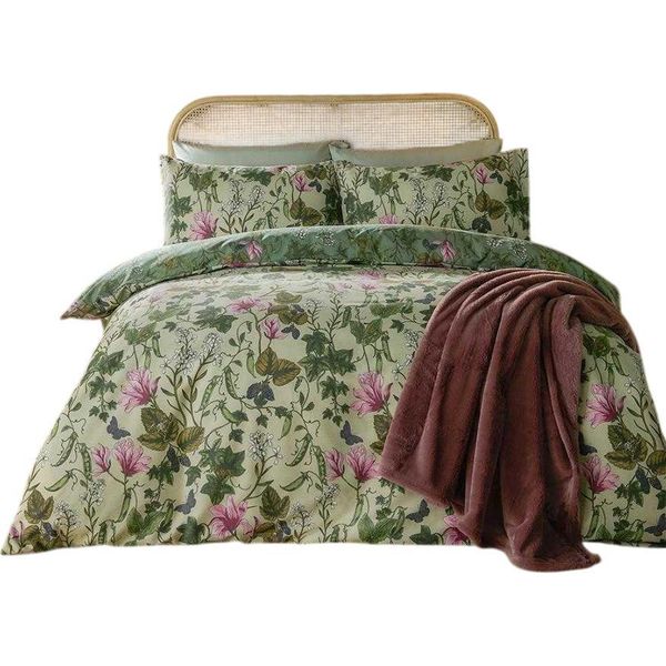 Furn - Set Di Biancheria Da Letto Floreale "Mystic Berry"", Reversibile RV3686 (Superking) (Verde)"-image
