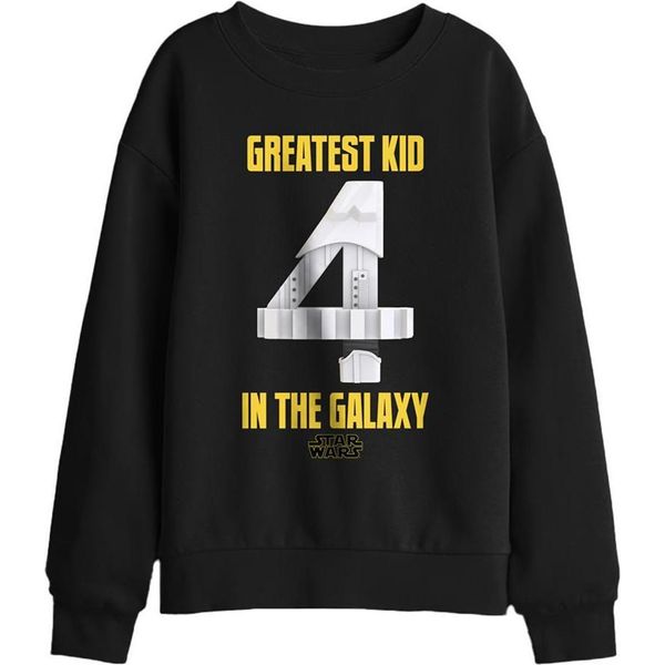 Star Wars - Felpa "Greatest Kid"" Per Bambini, 4° Compleanno TV29741 (152-158) (Nero)"-image