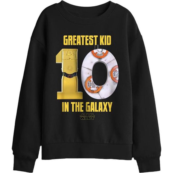 Star Wars - Felpa "Greatest Kid"" Per Bambini, 10° Compleanno TV29742 (116) (Nero)"-image