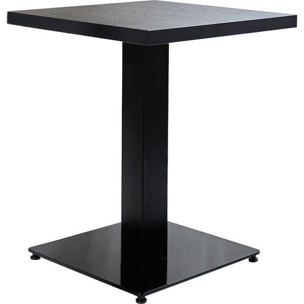 Tavolo Statico Bolt Edge - Quadrato - Nero - Metallo/Legno - Tavolo Per Feste E Bistrot - 60X60X74Cm-image