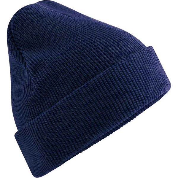 Beechfield - Berretto "Original"" Per Uomo/Donna Unisex, Con Polsini, Cotone Organico BC6906 (Taglia Unica) (Blu Navy)"-image