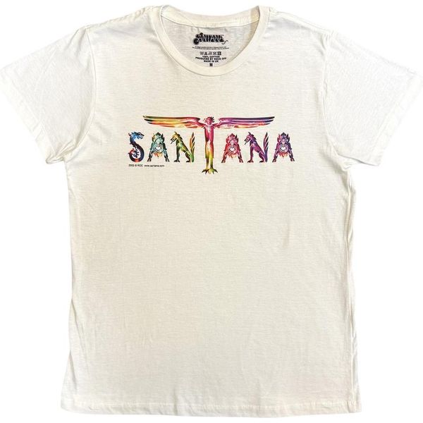 Santana - T-Shirt Uomo/Donna Unisex, Logo RO15365 (S) (Bianco)-image