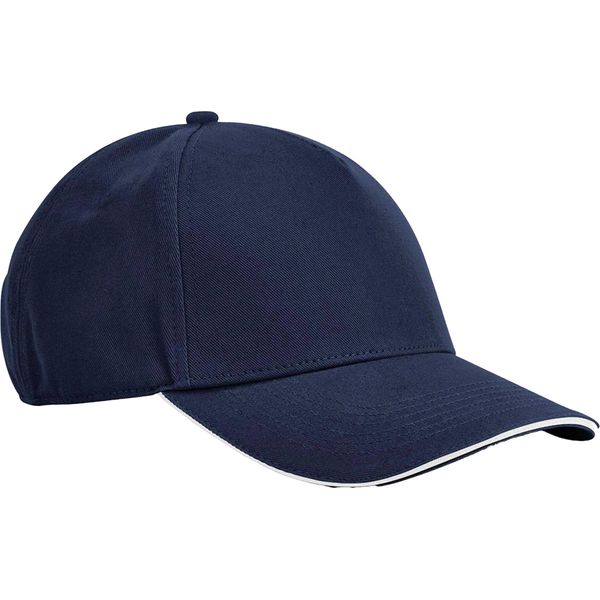Beechfield - Cappello Da Baseball "Earthaware Classic"", Cotone Organico BC6902 (Taglia Unica) (Blu Scuro/Bianco)"-image