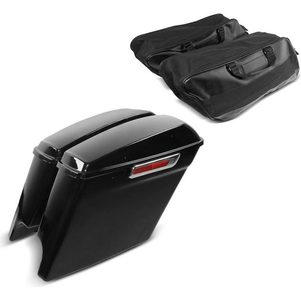 Valigia Laterale Allungata Per Harley Road King Classic 14-19 Con Porte Interne-image