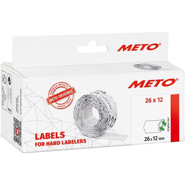 Meto 9506162 Etichette Meto Per Etichettatrici Di Prezzo, 26 X 12 Mm, Bianco-image