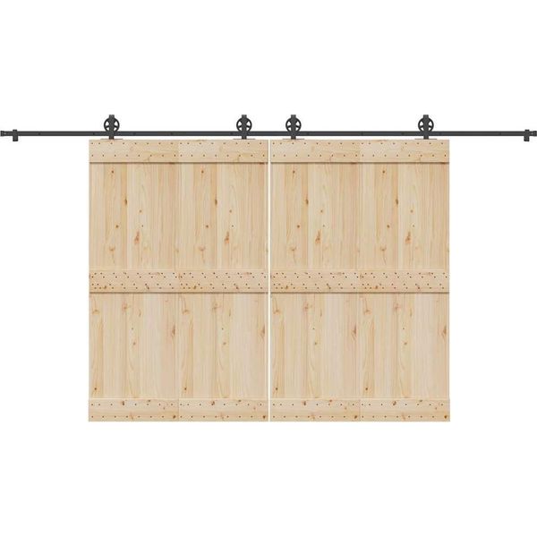 Vidaxl Set Di Ferramenta Per Porte Scorrevoli 400 Cm Acciaio Nero-image