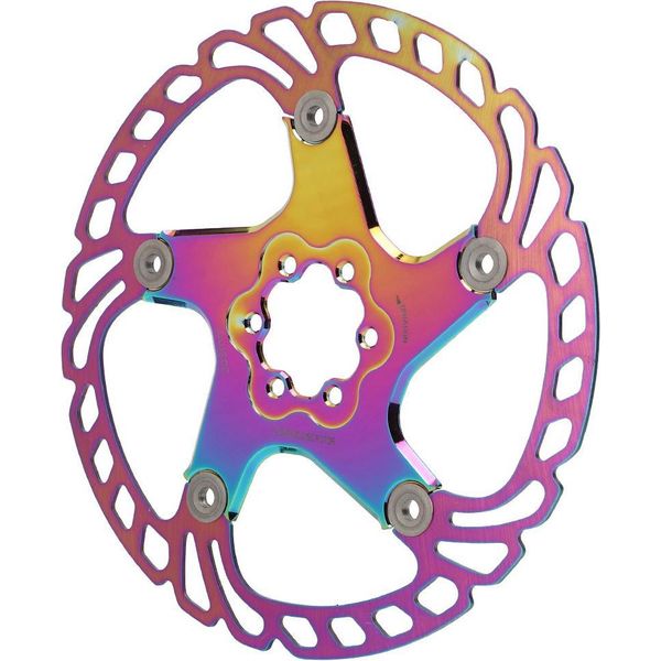 Dischi Freno Bicicletta, Bicicletta 140Mm 160Mm 180Mm 203Mm Disco Freno Mountain Bike Colorato Dischi Freno 6 Fori Disco Freno Rotore (203Mm)-image