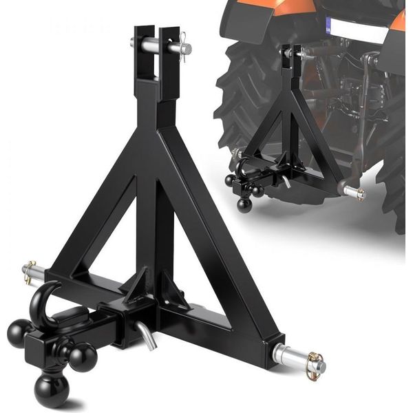 Gancio A 3 Punti Per Trattore 5,08 Cm - Gancio A Tre Punti 530X165X53,5 Mm - Gancio Di Traino Per Trattore-image