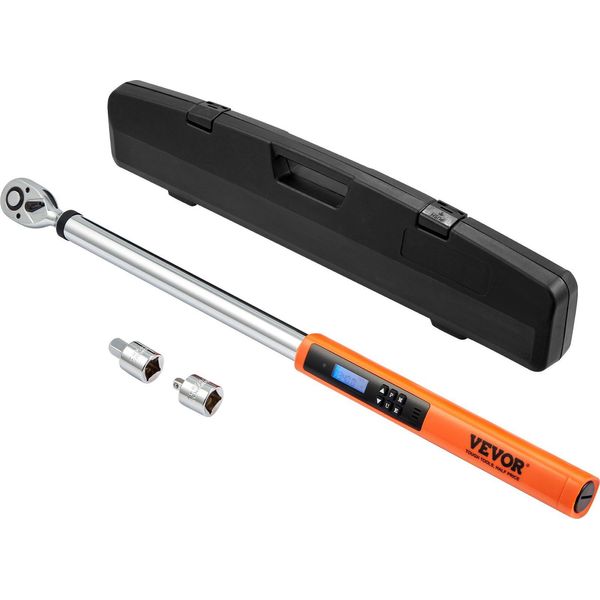 Chiave Dinamometrica 1/2", 34-340 N.M Chiave Dinamometrica Per Bicicletta, Moto E Auto, Precisione Di Errore ± 2 % Set Di Chiavi Dinamometriche, Adattatore 1/2-3/8"" E 1/2-1/4"", Testa A Cricchetto A 72 Denti"-image