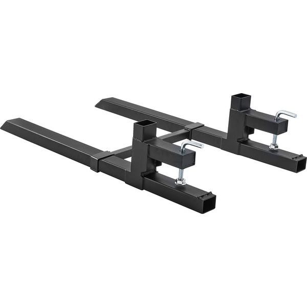 Forche Per Pallet Succebuy Capacità Di Carico 2000 Lbs, Lunghezza Totale 43", Stabilizzatore Regolabile, Forche A Pinza Per Impieghi Gravosi Per Accessori Di Trattori, Minipale, Pale Di Carico,"-image